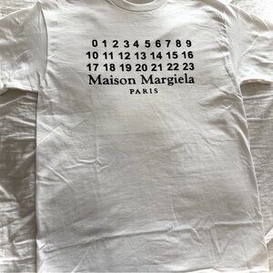 Maison Martin Margiela Numeric Print White Tee